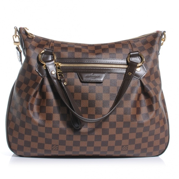 Authentic Louis Vuitton Damier Ebene Evora MM Adjustable Handbag Tote RETIRED - Picture 2 of 16